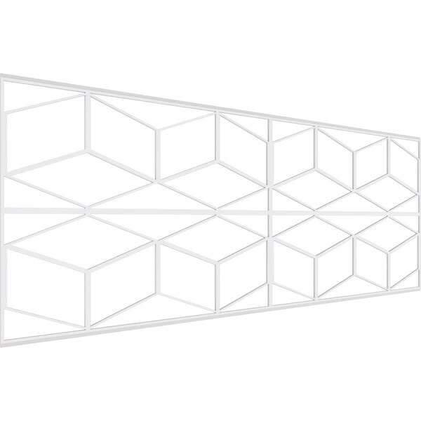 Ekena Millwork Set of Four Panels for 94 1/2"W x 36 1/4"H Pueblo Fretwork Wainscot Wall Paneling WPKP18X01X47PBL - main